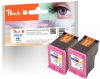 Peach dvigubas paketas, spausdinimo galvutė, spalvota, suderinamas su  HP No. 62XL c*2, C2P07AE*2