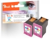 Peach dvigubas paketas, spausdinimo galvutė, spalvota, suderinamas su  HP No. 303 C*2, T6N01AE*2